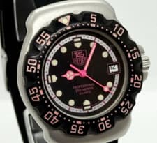 [EXC+5] TAG HEUER Formula 1 WA1217 Quartz Black Pink Dial Women's Watch JAPAN