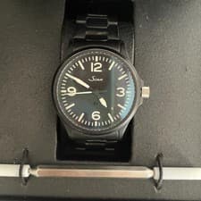 Sinn 656S Watch Auto Matt Black PVD Rare Japan Limited Vintage Pilot Watch w/box