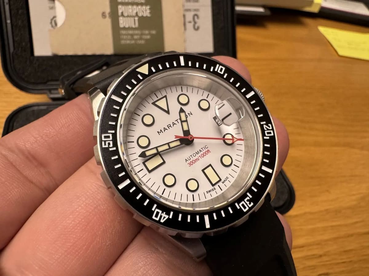 Marathon 41mm OSAR-D Arctic, Swiss Automatic Military 300M Dive Watch