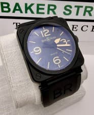 Bell & Ross BR 03-92 Black PVD “Tan Numerals”  Ref. BR03-92-S-00620 Case #336