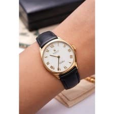 Rolex Cellini 18k Solid Gold Womens Watch 4129 Manual Wind White Roman Dial 25mm