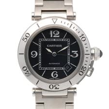 Cartier Pasha Sea Timer Watch Stainless Steel 2790 Automatic Overhauled and Poli