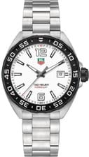 TAG Heuer Formula 1 WAZ1111.BA0875 Quartz White Steel Gents Sports Date Watch