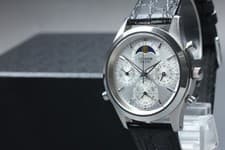 New Strap [Exc+5] Citizen Exceed 6770-H21319 Moonphase Silver Quartz Men's Watch