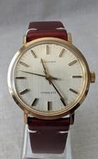 Vintage Longines Conquest Men's Gold Plated Manual Dress Watch 1970s