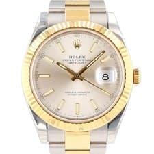 Rolex Datejust 41 126333 Two-Tone Silver Index 18KY SS Oyster Watch Box & Paper