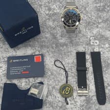 Breitling Superocean Heritage Chronograph 44 Black Gold U13313+ Extra OEM Strap!