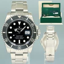 2022 RSC SERVICE PAPERS Rolex Submariner Date 116610LN Steel Black Ceramic Watch