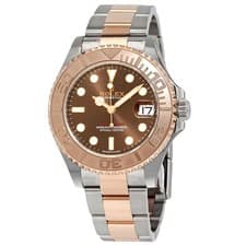 Rolex Yacht-Master Chocolate Dial Steel and 18K Everose Mid-size Oyster Watch