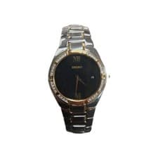 Seiko Black Dial Two-tone Stainless Steel Men's Watch SKP338 -Open Box