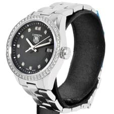 TAG Heuer WV1412.BA0793 Carrera Watch Quartz Black Dial Date Working