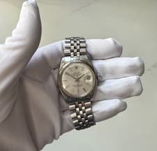 Rolex Datejust 1601 Silver Jubilee Bracelet with Silver Bezel