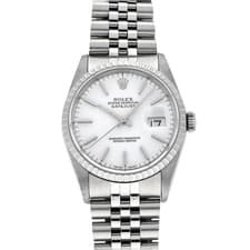 ROLEX Datejust 16220 White Case Size 36 x 36 mm Men's Used Watch #42414