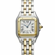 CARTIER Panther W2PN0006 Silver Case Size 30mm x 22mm Ladies Used Watch #41021