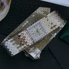 Rolex 1960s Belt Buckle 18k White Gold Bracelet Women’s Watch Manual Watch