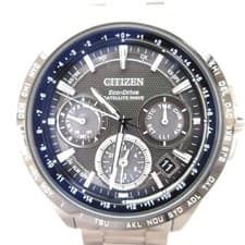 Citizen CC9015-54E Satellite Wave Eco Drive Radio Solar Titanium Watch Silver