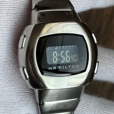 Hamilton Digital MIB Watch Mens Quartz Stainless Steel wrist 18cm Rare
