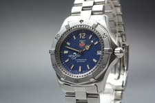 RARE Vtg Near MINT Tag Heuer WK1113 "Kenwood Cup" Mens Watch Blue From JAPAN