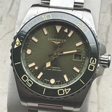 Longines Hydroconquest GMT 41 MM Green Dial Automatic SS Watch L37904066