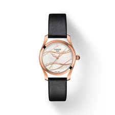 Tissot T-Wave Mother of Pearl Dial Rose Gold Ladies Watch T1122103611100
