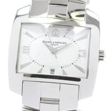 Baume & Mercier Hampton Spirit Ladies Watch SS White Dial Date Used