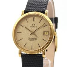 New Belt [NEAR MINT] OMEGA Constellation Cal.1333 1980.126 Gold From JAPAN A606