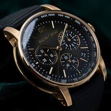 Code 11.59 Chronograph 41mm Grey Dial 18K Rose Gold Textile MINT SET 26393NR