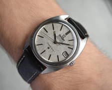 1966 Vintage Omega Constellation Men's Automatic Dress Watch Date Textured Dial