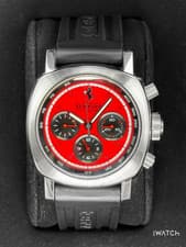 2008 Panerai Ferrari GT Chronograph 45mm F6656 Stainless Steel Red Dial
