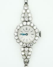 Vintage De Luxe Platinum Diamond Cocktail Watch 2.38 CT Circa 1940