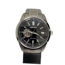 [Near MINT /Box] Seiko Presage 4R38-02A0 Open Heart Black Men's AT Watch JAPAN