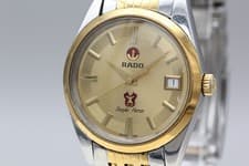 RARE! Vintage RADO Purple Horse 633.3672.4 Gold Dial Automatic 35mm Men's Watch