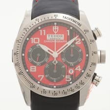 Tudor Fast Rider 42000D SS SS & Leather AT red dial