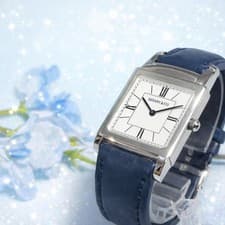 Tiffany & Co Classic Square Watch Quartz Unisex 27x37mm Case 18cm Wrist