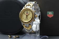 *N MINT in Box* TAG Heuer CG1121-0 S/el Chronograph Gold Dial Mens Watch JAPAN