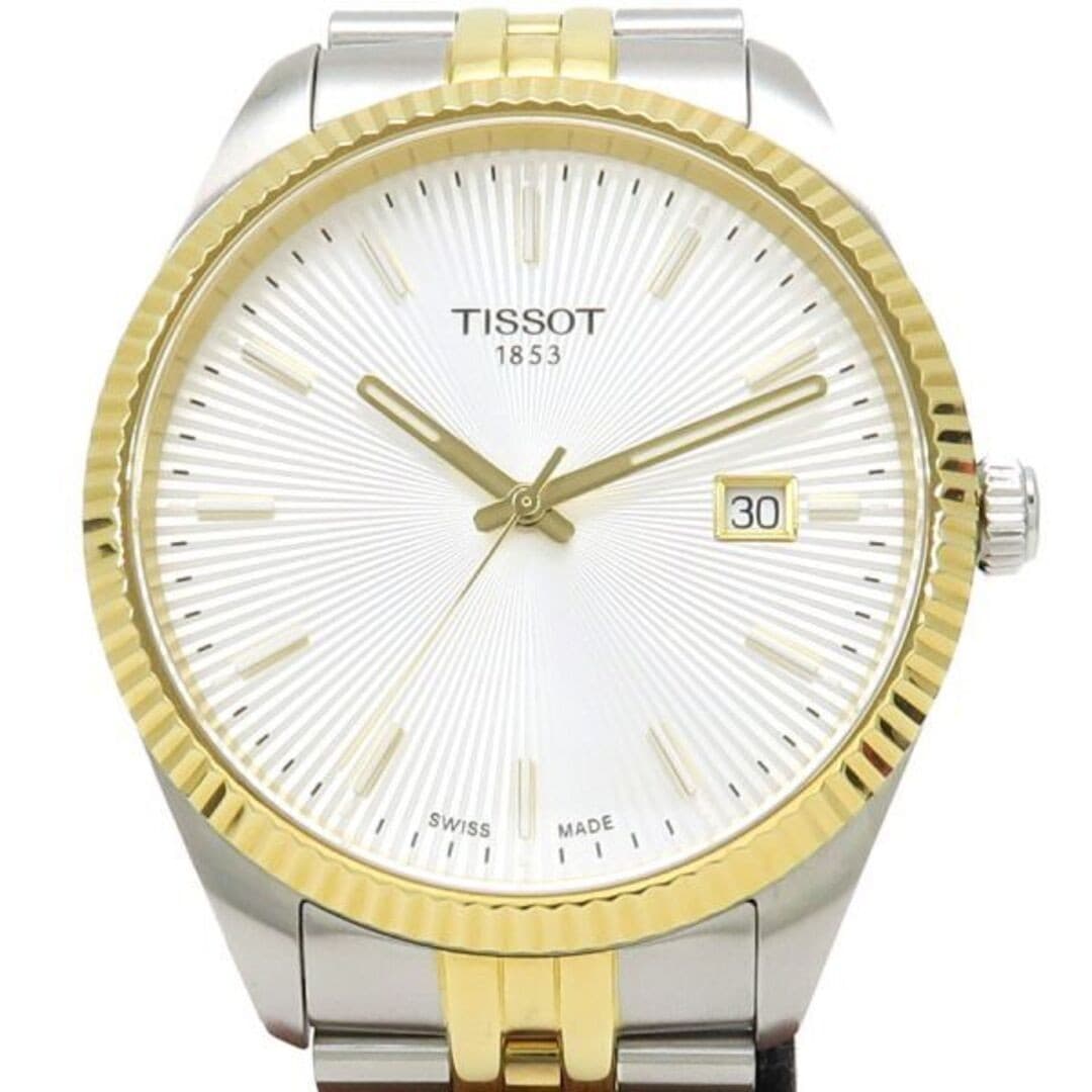 Tissot Ballade 40mm Men’s Watch Stainless Steel Gold Plated Used From Japan