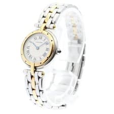 CARTIER PANTHERE ROUND SM 24mm SS/YG Quartz Beige Dial Watch #C452