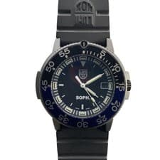 Import duty included for US buyers  LUMINOX Quartz Analog Watch Black Rubber Ref