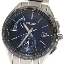 Seiko SAGA235/8B63-0AB0 Brights Day Date Solar Radio Wristwatch Used From Japan