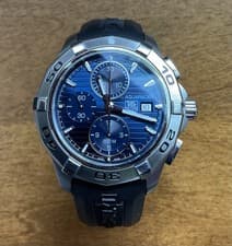 Tag Heuer Aquaracer Chronograph Automatic Blue Dial 43mm Full Kit CAP2112