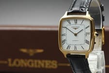 [Near MINT w/ Case] Longines L994.1 994 4200 30mm Gold Dial Date AT Men's Watch