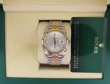 2023 Rolex Datejust 126333 Silver Stick Dial TT 18kt Jubilee With Papers 41mm