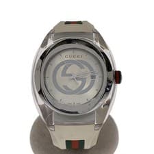 Used GUCCI◆Quartz watch/analog/WHT/WHT/137.1