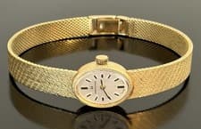 14K Solid Yellow Gold HAMILTON Ladies Watch & Band 29.3 Grams Working Condition