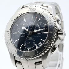 TAG HEUER LINK Chronograph Date Men Watch Used Authentic