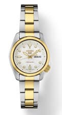 Seiko 5 Sports Women SRE004 Two-Tone Gold Silver Steel Day Date Automatic Watch