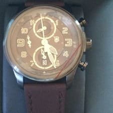 VICTORINOX SWISS ARMY 241520 VINTAGE INFANTRY AUTOMATIC CHRONOGRAPH BROWN BRONZE