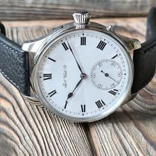 Marriage Watch & Original IWC Pocket Movement & Porcelain Enamel Dial 1905, 48mm