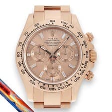 Rolex Cosmograph Daytona 116505A Pink 8P Baguette Diamond 3P Diamond