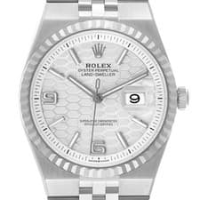 Rolex Land-Dweller Steel White Gold Mens Watch 127234 Box Card Unworn